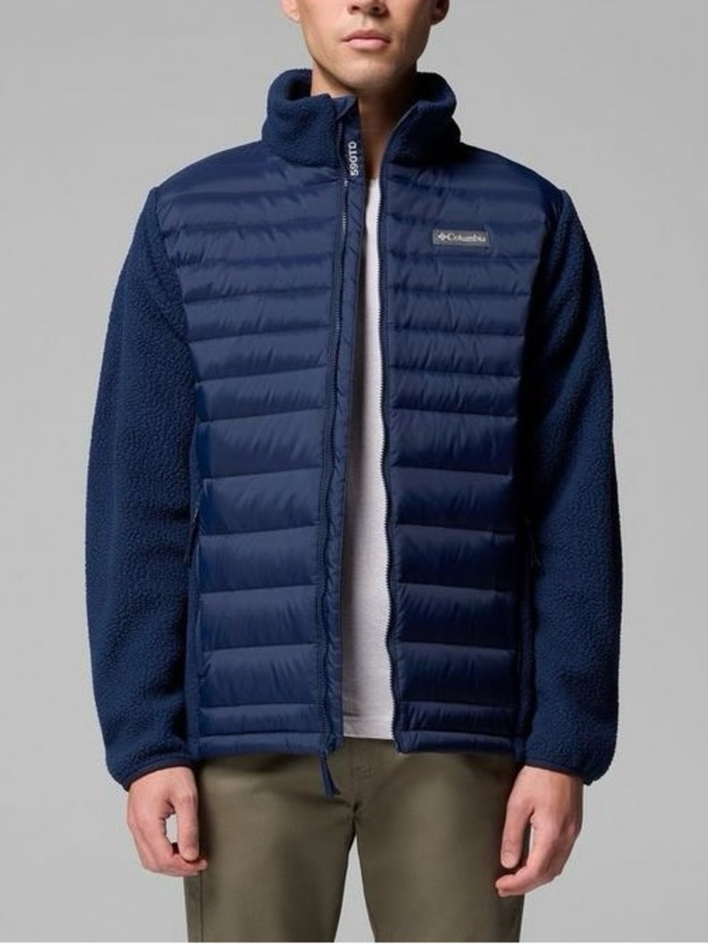 NWT $130 Columbia Men's Juniper Peak Hybrid Down Jacket XL Navy